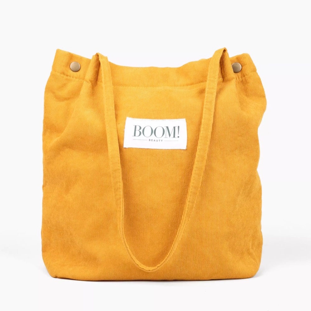 Mustard Yellow Corduroy Tote Bag